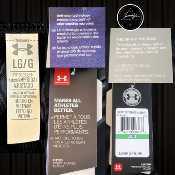 Under Armour NWT Women's Black Wishbone Tank Top Size L - Picture 9 of 11